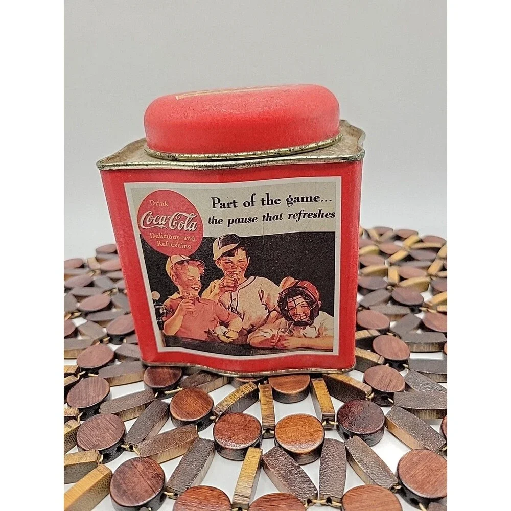 Vintage Coca-Cola Tin Can 1993 Nostalgic Kids Baseball Theme Part Of The Game